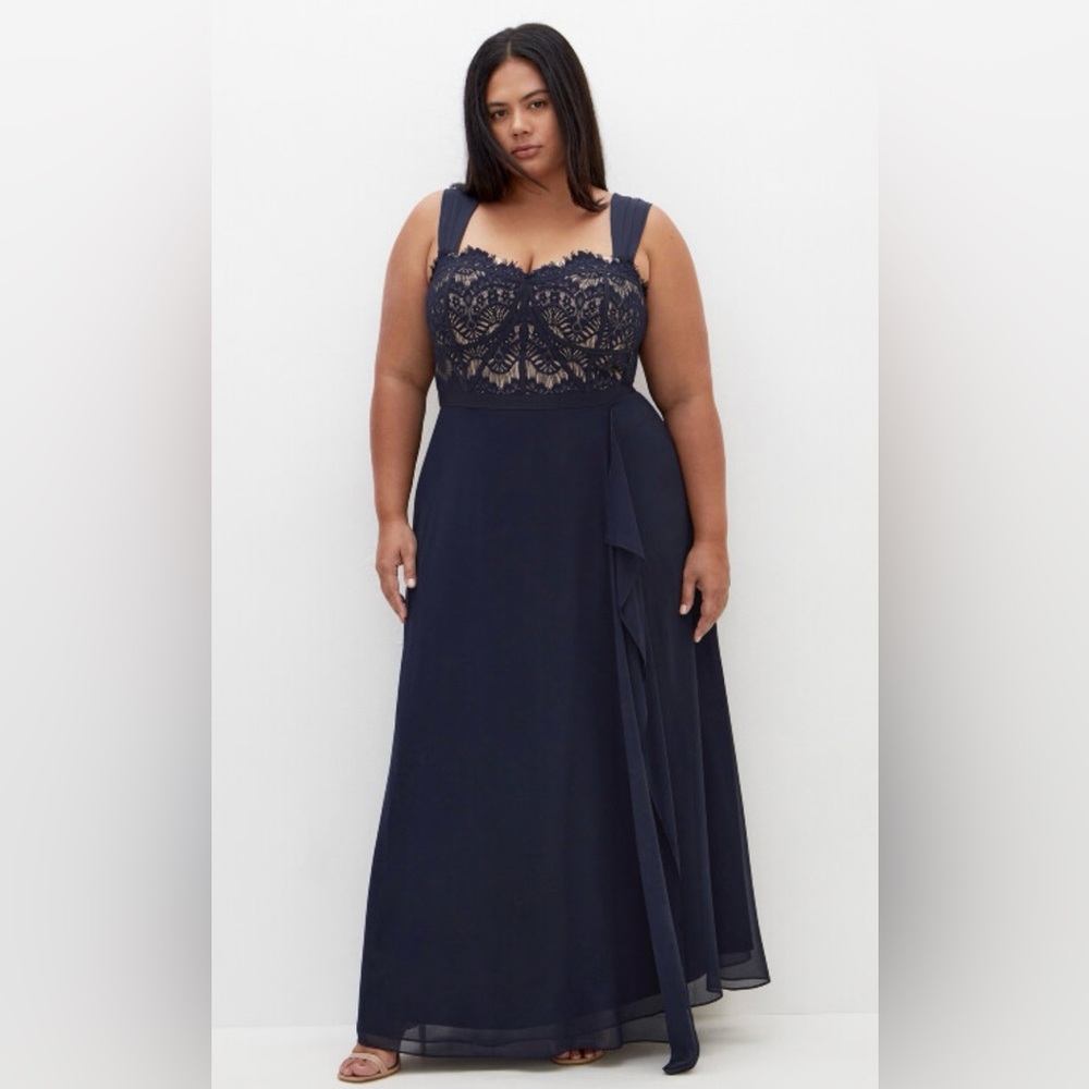 City Chic Navy Sweet Evie Maxi Dress